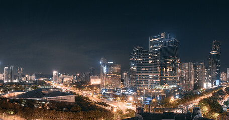 City night view of Huizhou City, Guangdong Province, China
