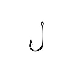 Fishing hook logo vector icon illustration