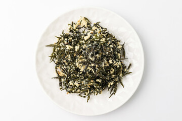 Fototapeta premium Sea weed fusiforme herb on white background