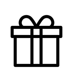 Gift box in line style. Gift box icon or present icon.