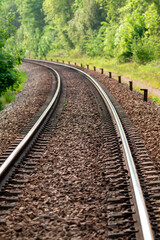 Voie de chemin de fer en campagne