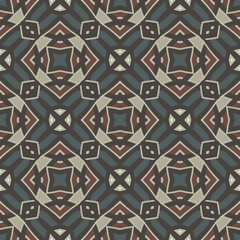 Creative trendy color abstract geometric pattern in beige brown green, vector seamless, can be used for printing onto fabric, interior, design, textile, carpet.