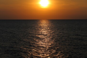 Sunset by the sea.