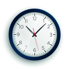 Clock time realistic vector illustration.
