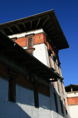 buddhist fortress (dzong) in jakar in bhutan