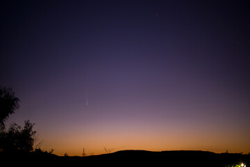 Comet c/2020 F3 Neowise at sunrise