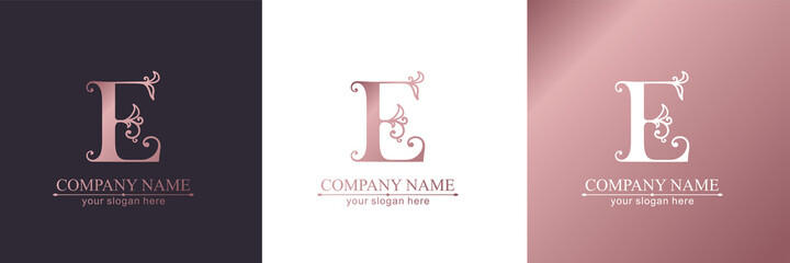 Premium Vector E logo. Monnogram, lettering. Personal logo or sign for branding an elite company. Vector design.