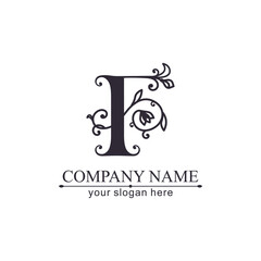 Premium Vector F logo. Monnogram, lettering and business cards. Personal logo or sign for branding an elite company. Vector design.