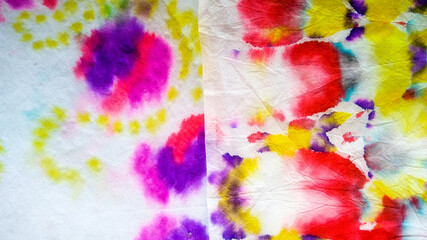 Modern Oil Paint Stroke. Tie Dye Print. Colourful