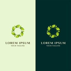 leaf spin abstract logo icon symbol or mascot leaf. leaves concept