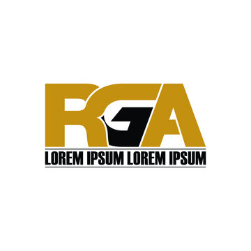 RGA letter monogram logo design vector