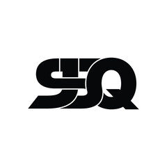 SJQ letter monogram logo design vector