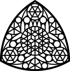Fototapeta premium Rose Window, Fig. 20, triangular 1, triangular 2