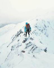 Winter hiking at Forcan Ridge