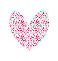 Abstract pink watercolor heart .Valentine's day background.