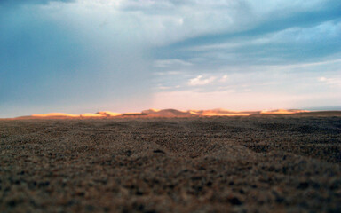 sunset over the field