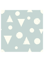 Seamless pattern in polka dot retro colors. White background with geometry circle. Vector illustration