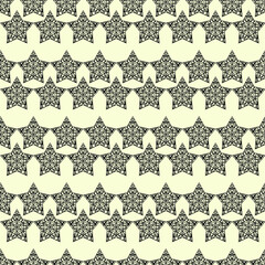 Seamless abstract colorful geometric pattern with stars. Vector pattern