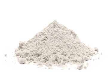 Rye flour pile isolated on white background