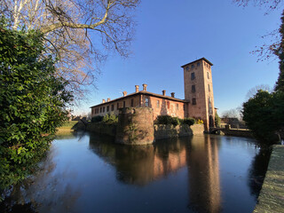 Castillo medieval de Peschiera Borromeo, Milano, Italia