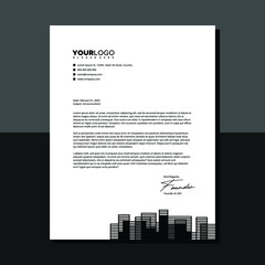Clean Minimal real estate construction letterhead design
