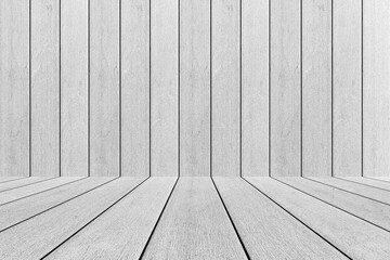 Old wooden fence and old white vintage wooden floor pattern and seamless background