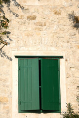 Fototapeta premium Window on a traditional Mediterranean house in Split, Croatia.