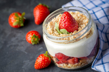 Delicious looking strawberry magnolia dessert