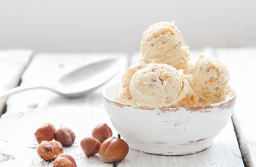 Haselnusseis Ketogene Diät Nuss Eis Eiscreme Haselnuss  Eiscreme 