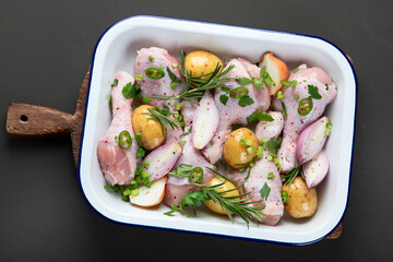 Raw chicken meat