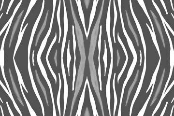 Seamless Zebra Stripes. Fashion Safari Banner. Watercolor Wild Skin. Black Wildlife Background. White Zebra Pattern. Fashion Animal Texture. Watercolor Zoo Skin. Seamless Zebra Lines.