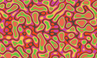 Psychedelic abstract vector background with hippie colors.