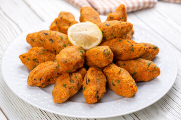 Mercimek Koftesi, Turkish Food with Bulgur and Lentil