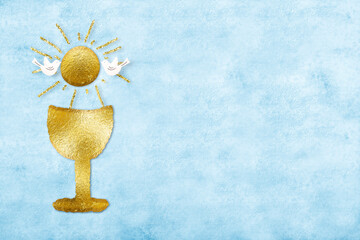 First holy communion invitation card.