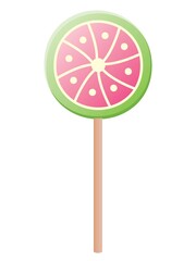 ピンクの果物の棒キャンディー