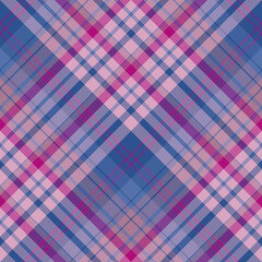 Seamless pattern in wonderful pink, blue and purple colors for plaid, fabric, textile, clothes, tablecloth and other things. Vector image. 2