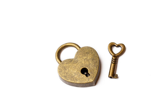 Heart shaped padlock. Valentines day love concept. - Powered by Adobe