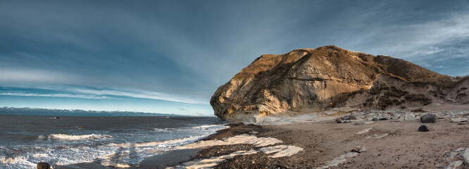 Bird cliffs in Bulbjerg near Lild beach in Thy, Denmark