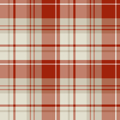 Seamless pattern in wonderful beige and brick red colors for plaid, fabric, textile, clothes, tablecloth and other things. Vector image.