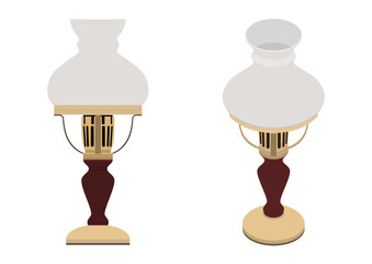 Isometric table lamp. 3D render. Vector illustration on a white background.