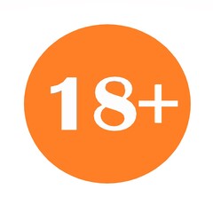 Under 18 sign warning symbol. Over 18 only censored. eighteen age older forbidden adult content.
