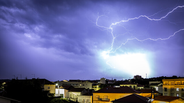 Lightning storm In Portugal