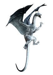 Fototapeta premium 3D Rendering Fairy Tale Dragon on White