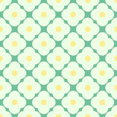 Simple Daisy Retro Regular Pattern