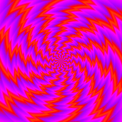 Red spirals. Spin illusion. 