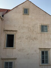 facade of an house with windows