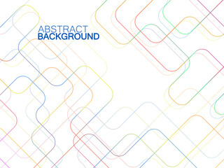 Abstract technology background with colorful communication lines. Vector illustration