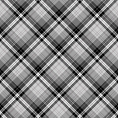 Seamless pattern in wonderful black, gray and white colors for plaid, fabric, textile, clothes, tablecloth and other things. Vector image. 2