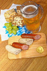 German cuisine - selection of german sausages