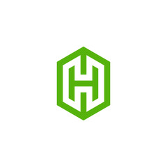 H logo design with geometry